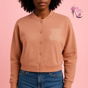 Women's Tan Varsity Jacket